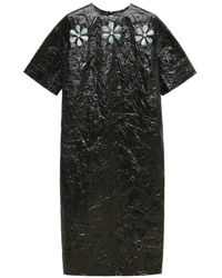 Marni - Crinkled-Taffeta Dress With Daisy Details - Lyst