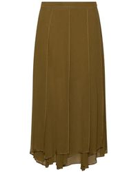 Marella - Mllzattera Panelled Handkerchief-Hem Midi Skirt - Lyst