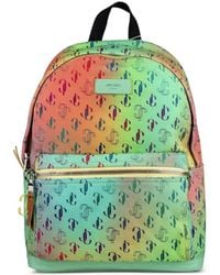 Jimmy Choo - Monogram Zip Leather Backpack - Lyst