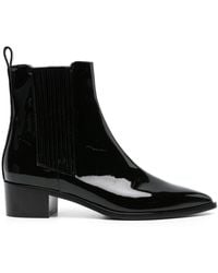 SCAROSSO - Olivia 40mm Patente-leather Chelsea Boots - Lyst