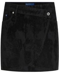 KARL LAGERFELD - Velvet Denim Mini Skirt - Lyst