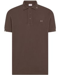 Sun 68 - Distressed Embroidered Polo Shirt - Lyst