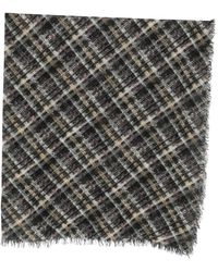 Faliero Sarti - Scott Check-Pattern Frayed Scarf - Lyst