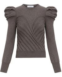 Violante Nessi - Structured-Shoulder Sweater - Lyst