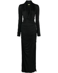 GAUGE81 - Elos Gedrapeerde Maxi-Jurk - Lyst