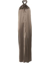 Nanushka - Robe En Satin Elima À Dos-Nu - Lyst