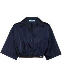 Prada - Re-nylon Cropped Shirt - Lyst