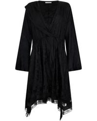 Philosophy Di Lorenzo Serafini - Midi-Jurk Met V-Hals En Bloemenprint - Lyst