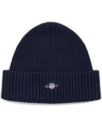 GANT - Logo Cotton-Blend Beanie - Lyst