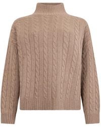 Peserico - High-Collar Ribbed Sweater - Lyst