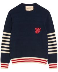 Valentino Garavani - Embroidery Striped Sweater - Lyst