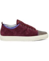Lanvin - Cap-Toe Low-Top Sneakers - Lyst