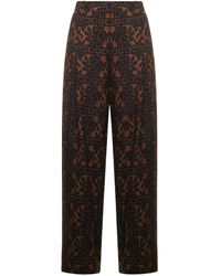 Pierre Louis Mascia - Pleated-Front Floral-Print Trousers - Lyst
