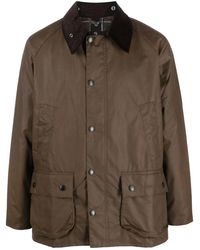 Barbour - Bedale Logo-Embroidered Wax Jacket - Lyst