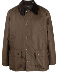 Barbour - Bedale Logo-Embroidered Wax Jacket - Lyst