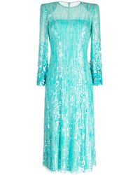 Jenny Packham - Nymph Sequin-embellished Midi Dress - Lyst