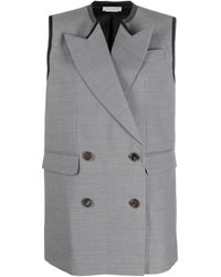 McQueen - Débardeur À Bords Contrastants - Lyst