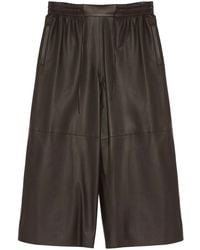 Yves Salomon - Cacao Lamb Viscose Polytrephthal Pants - Lyst