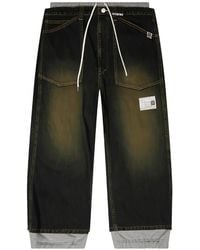 Maison Mihara Yasuhiro - Layered-Design Loose-Fit Jeans - Lyst