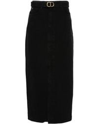Twinset - Midi-Rok Met Ceintuur - Lyst
