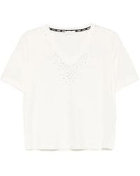 Liu Jo - T-Shirt With Rhinestones - Lyst