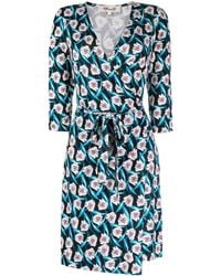 Diane von Furstenberg - Floral-print Silk Minidress - Lyst