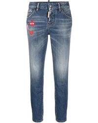 DSquared² - Patch-Detail Denim Jeans - Lyst