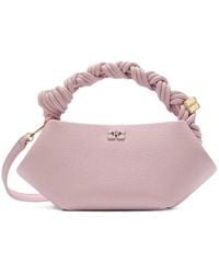Ganni - Mini Bou Twisted-Handle Tote Bag - Lyst
