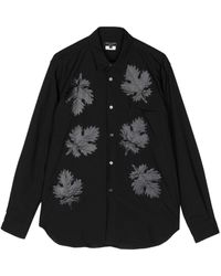 Comme des Garçons - Leaf-appliqué Buttoned-up Shirt - Lyst