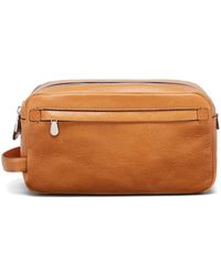 Brunello Cucinelli - Leren Toilettas Met Logo - Lyst