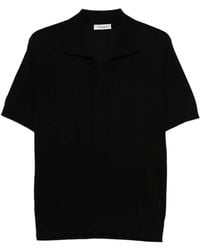Kangra - Ribbed-Knit Polo-Collar T-Shirt - Lyst