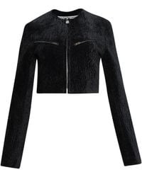 Alexander Wang - Chaqueta Corta Con Efecto De Terciopelo - Lyst