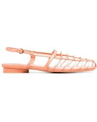 Ferragamo - Strapped-Design Slingback Sandals - Lyst