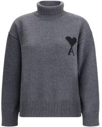 Ami Paris - Ami De Coeur Turtleneck Sweater - Lyst