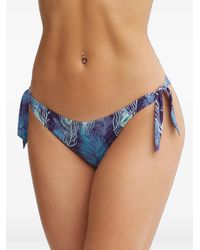 Vilebrequin - Peacock-Print Side-Tie Bikini Bottoms - Lyst