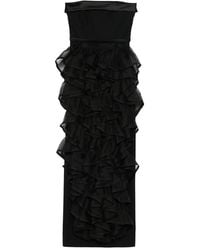 Viktor & Rolf - Strapless Maxi-Jurk Met Ruches - Lyst
