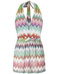 Missoni - Zig Zag Short Jumpsuit - Lyst