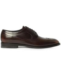 Manolo Blahnik - Brogue-Detail Leather Derby Shoes - Lyst