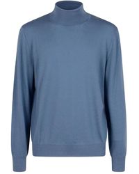 Canali - Jersey de punto con cuello vuelto - Lyst