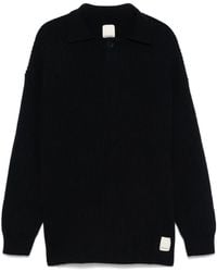 Emporio Armani - Ribbed-Knit Polo Shirt - Lyst