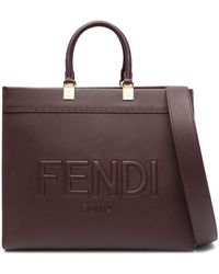 Fendi - Medium Sunshine Leather Tote Bag - Lyst