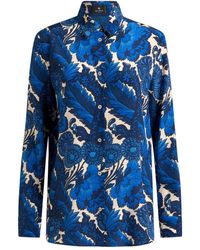 Etro - Floral-Print Button-Up Shirt - Lyst