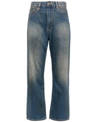 R13 - Ausgeblichene Straight-Leg-Jeans - Lyst