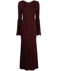 Philosophy Di Lorenzo Serafini - Long-Sleeve Ribbed-Knit Long Dress - Lyst