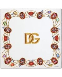 Dolce & Gabbana - Foulard Con Stampa A Fiori - Lyst