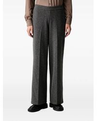 Marc O' Polo - Pressed-Crease Wide-Leg Trousers - Lyst
