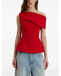 MOOS STUDIO - Edit Off-Shoulder Peplum Top - Lyst
