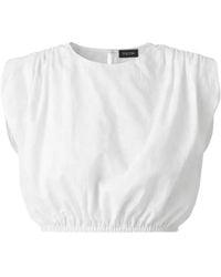 Toccin - Sirelle Padded-Shoulder Top - Lyst
