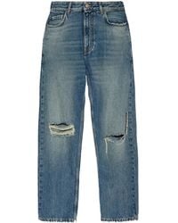 Balenciaga - Jeans Strappati Loose Fit - Lyst