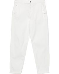 Emporio Armani - Cotton Blend Trousers - Lyst